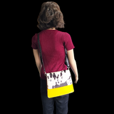 Genuine Leather & Cow Hair Shoulder Bag - Yellow, Tan, Hair