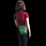 Genuine Leather Shoulder Bag - Green