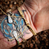 Koru Bone Carving Macrame Bracelet