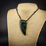 2pcs Matching Set Natural Jade Koru Heart Pendant Necklaces