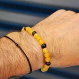 Adults Bracelet - Raw Honey & Polished Cherry Amber