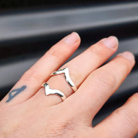 Adjustable Handmade Solid Sterling Silver Double Arrow Ring