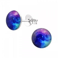 925 Sterling Silver Galaxy Stud Earrings