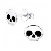 925 Sterling Silver Skull Stud Earrings