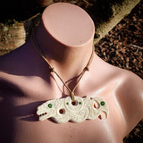 XL Taniwha Breastplate Bone Carving Pendant Necklace