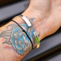 Solid Sterling Silver & Natural Black Onyx Handmade Multi Setting Bracelet