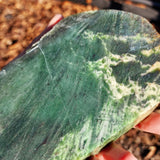 1611g Raw Nephrite Jade Carving Slice (R14B633)