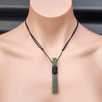 NZ Greenstone Pounamu Toki Pendant Necklace (N111)