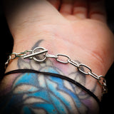 Solid 925 Sterling Silver 9mm Chain Bracelet With Toggle