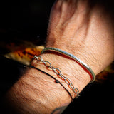 Solid 925 Sterling Silver Rustic Hammer Finish Handmade Bracelet