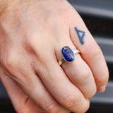 (R) Solid 925 Sterling Silver & Natural Kyanite Handmade Ring