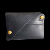 Genuine Leather Fold Over Card Holder - Multiple Color Options