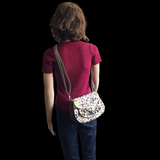 Genuine Leather & Cow Hair Hand Bag - Black & White Patchwork