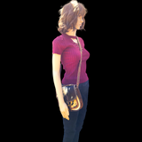 Genuine Leather & Cow Hair Hand Bag - Vintage Brown