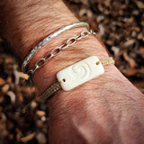 Koru Bone Carving Macrame Bracelet