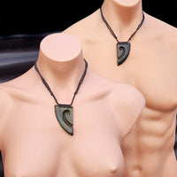 Greenstone Pair Matching 2pcs Koru Heart Pendant Necklaces