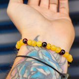 Adults Bracelet - Raw Honey & Polished Cherry Amber