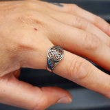 Size Y, T - Stainless Steel Celtic Trinity Knot Signet Ring