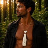 XXL Bone Carving Pendant Necklace - NZ Maori Inspired