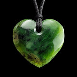 Natural NZ Jade Heart Pendant Necklace