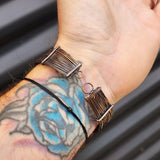 Handmade Copper & Natural Labradorite Wrap Cuff Bracelet
