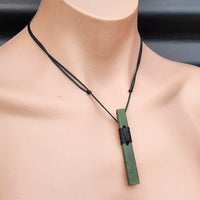 NZ Greenstone Pounamu Toki Pendant Necklace (N111)