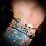 Solid 925 Sterling Silver Rustic Hammer Finish Handmade Bracelet