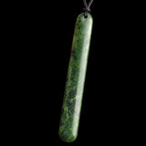 Natural NZ Jade 100mm Drop Pendant Necklace (N2218)