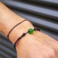 Rustic Recycled Green Sea Glass One Off Bracelet (1A3-706)
