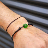Rustic Recycled Green Sea Glass One Off Bracelet (1A3-706)