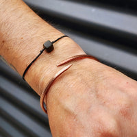 Textured Spiked Copper Cuff Bracelet
