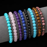 6mm Gemstone Elastic Bracelets