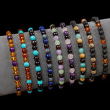Amber & Gemstone Elastic Bracelets