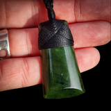 NZ Greenstone Pounamu Toki Pendant Necklace (N998)