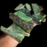 1KG Raw NZ Greenstone Pounamu Nephrite Carving Slices Offcuts (R14B622)