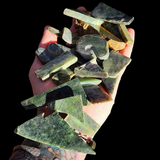 500g Raw NZ Greenstone Pounamu Nephrite Carving Slices Offcuts (R14B619)