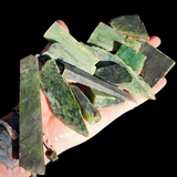 500g Raw NZ Greenstone Pounamu Nephrite Carving Slices Offcuts (R14B621)