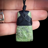 NZ Greenstone Pounamu Toki Pendant Necklace (N849)