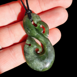 NZ Greenstone Pounamu Manaia Pendant Necklace (N884)