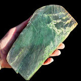 1611g Raw Nephrite Jade Carving Slice (R14B633)