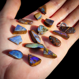 15pcs Raw Australian Boulder Opal Rub Parcel (S14B23)