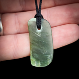 NZ Greenstone Pounamu Natural Freeform Pendant Necklace (N843)