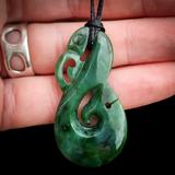 NZ Greenstone Pounamu Manaia Pendant Necklace (N936)