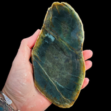 744g Raw Nephrite Jade Carving Slice (R14B671)