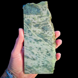 577g Raw Nephrite Jade Carving Slice (R14B697)