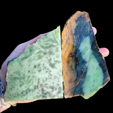631g Raw Nephrite Jade Carving Slices (R14B696)