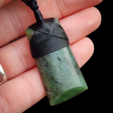 NZ Greenstone Pounamu Toki Pendant Necklace (N933)
