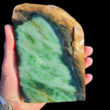 757g Raw Nephrite Jade Carving Slice (R14B704)