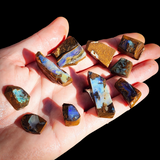 10pcs Raw Australian Boulder Opal Rub Parcel (S14B26)
