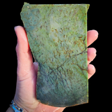 659g Raw Nephrite Jade Carving Slice (R14B695)